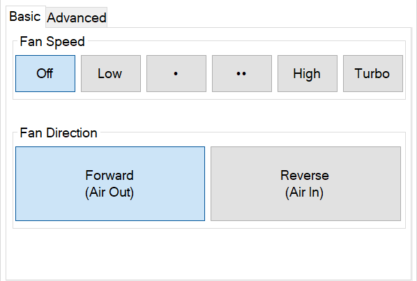 HAL Display Fan Control Simple View